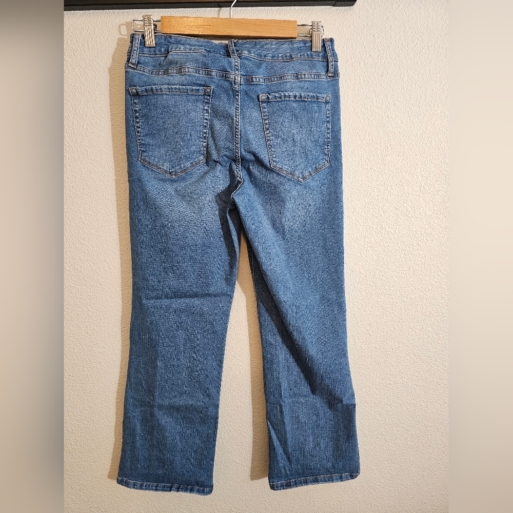 Champs Jeans Mid Rise Crop Kick Blue - Picture 3 of 6